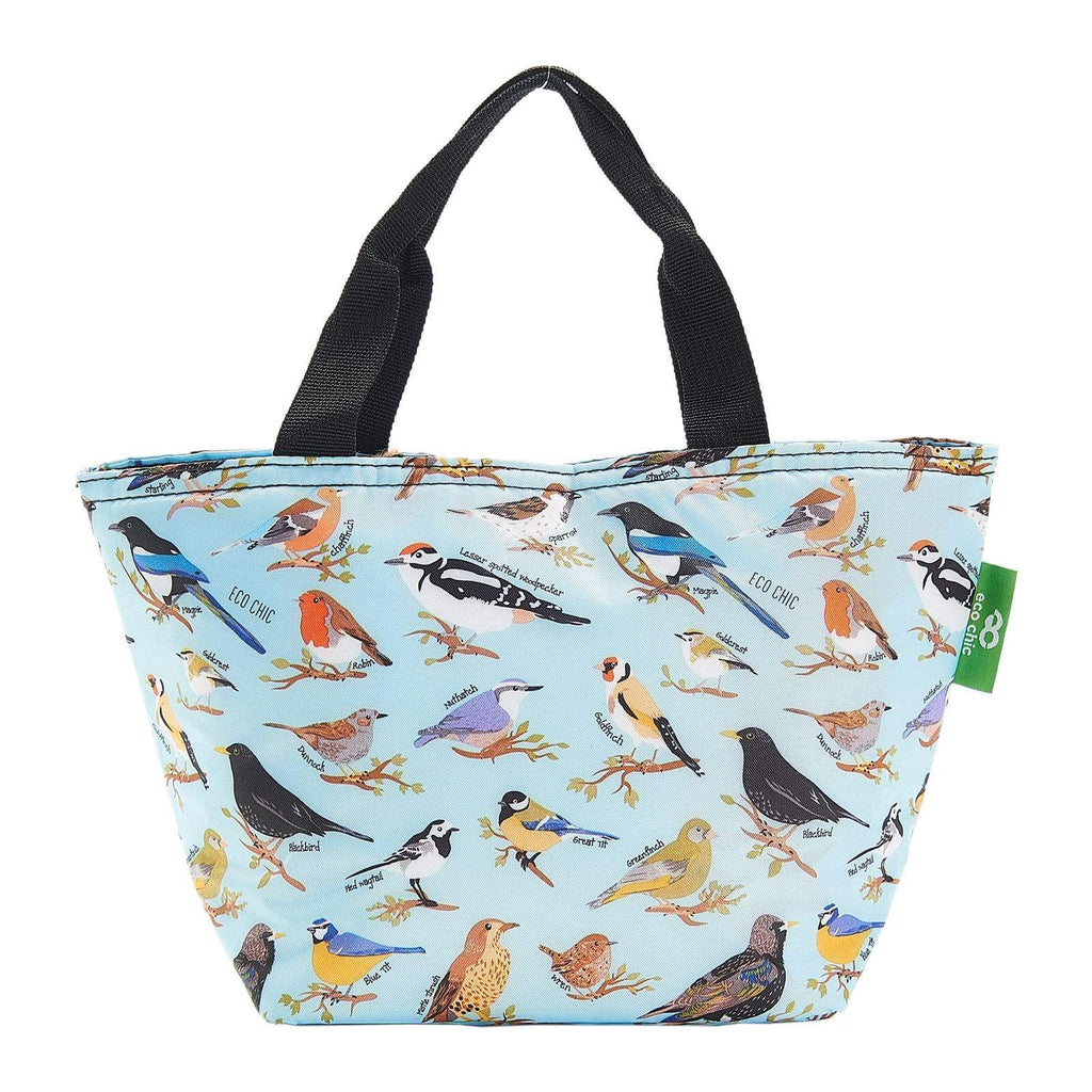 Eco Chic Lightweight Recycled Lunch Bag - Blue Wild Birds