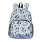 Eco Chic Lightweight Foldable Recycled Mini Backpack - Baby Blue Bunny