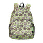 Eco Chic Lightweight Foldable Recycled Mini Backpack - Green Cute Sheep