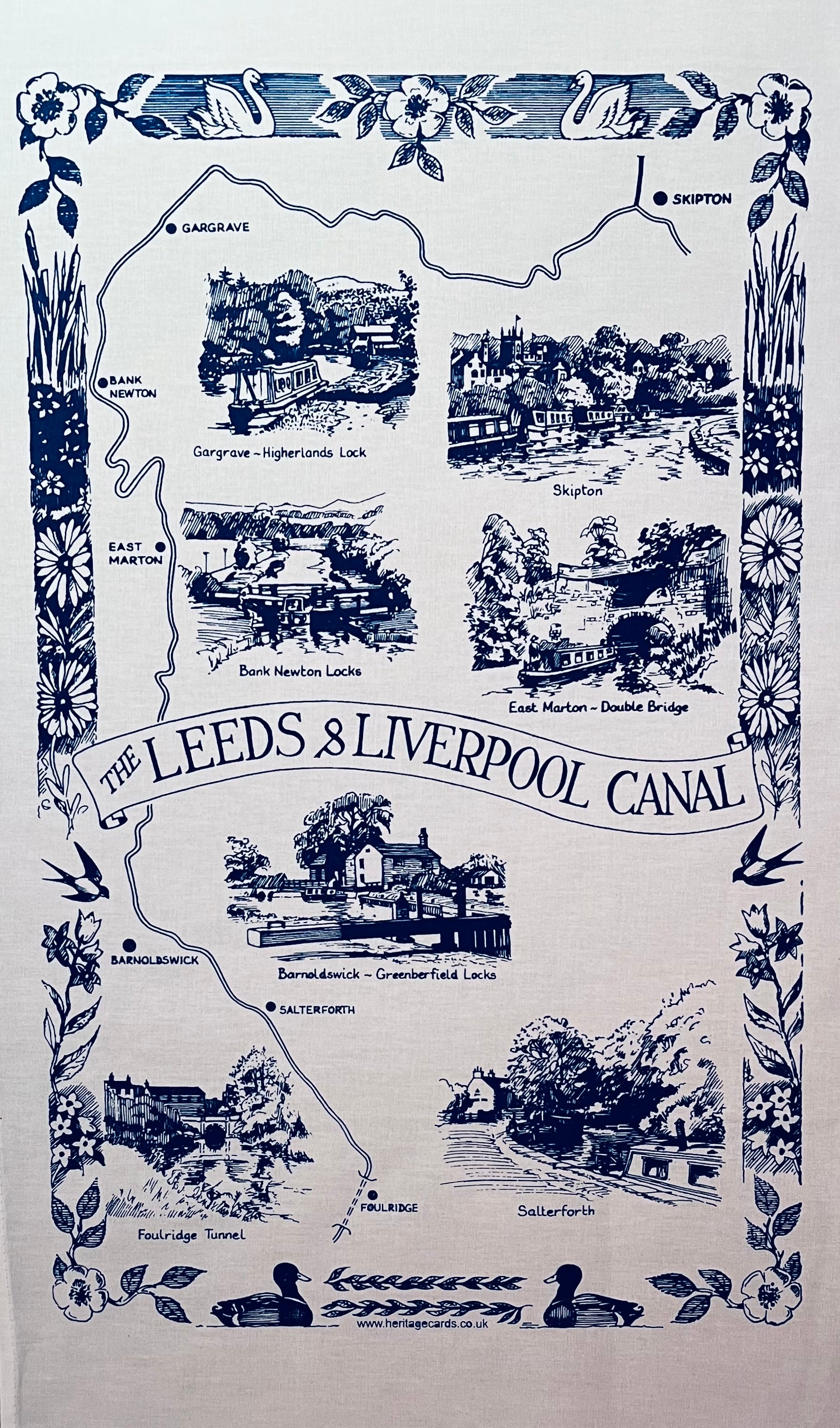 Leeds & Liverpool Canal Tea Towel