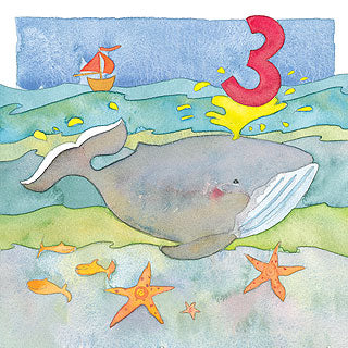Emma Ball Age 3 Whale Greetings Card