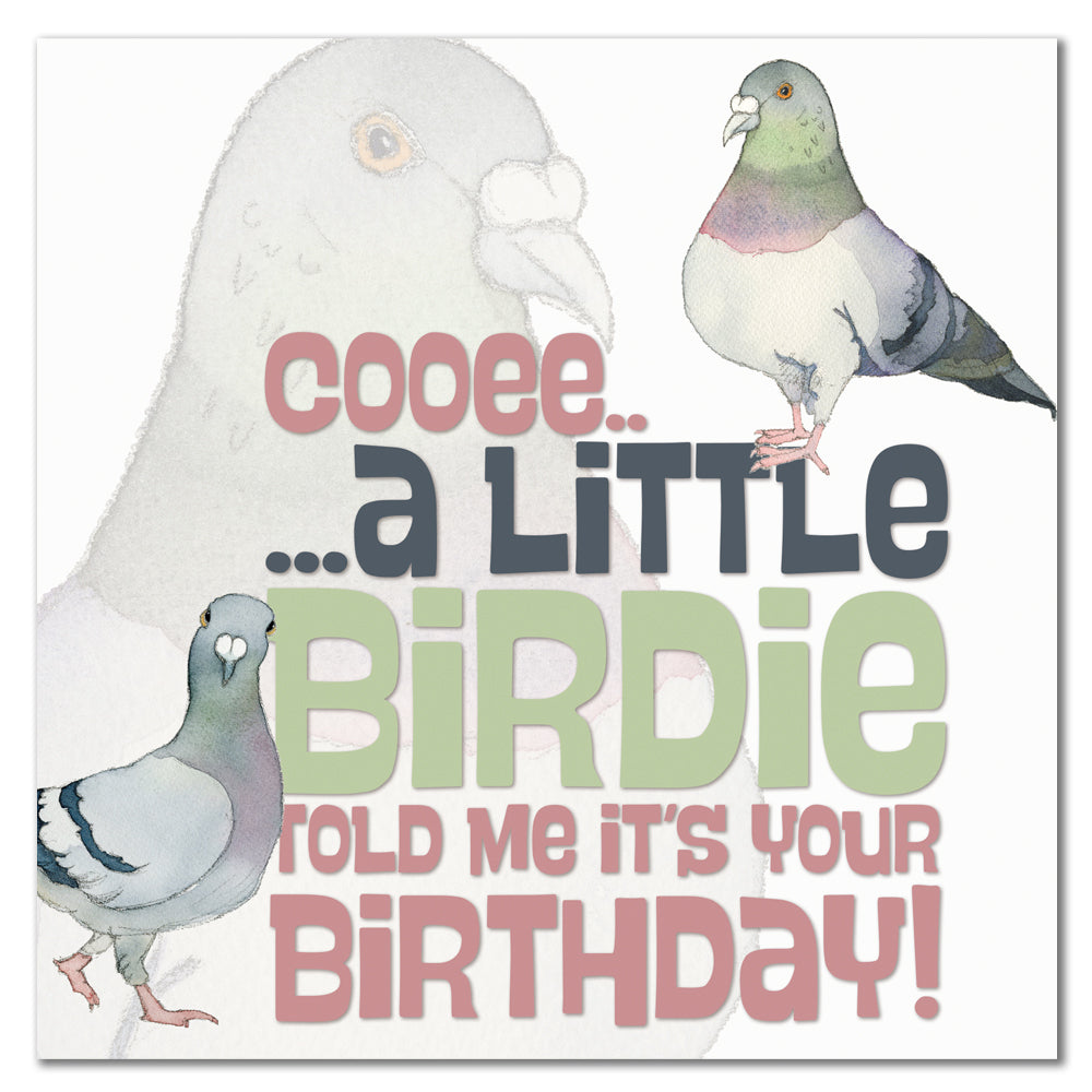 Cooee Pigeon Birthday Card