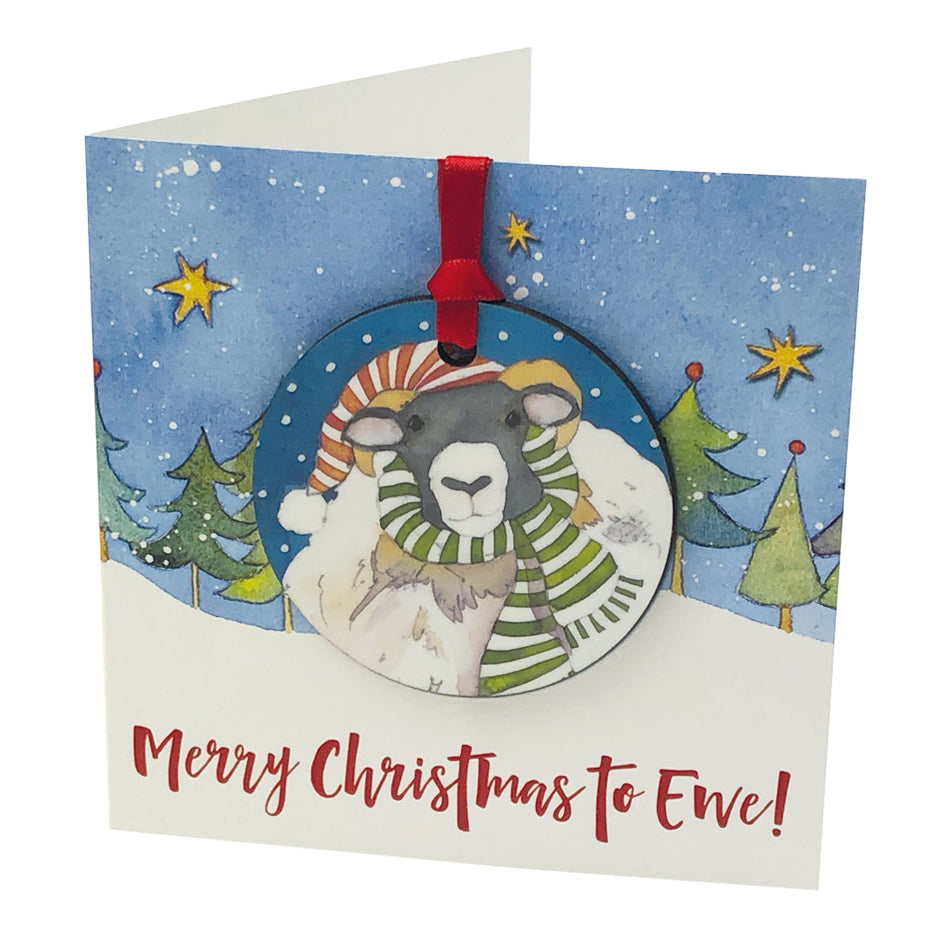 Emma Ball Sheepy Christmas Bauble Card