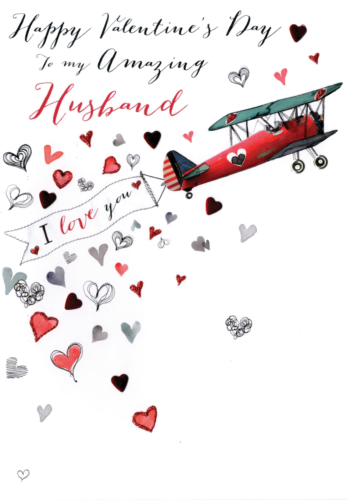 Amazing Husband Airplane Anniversary Greetings Card